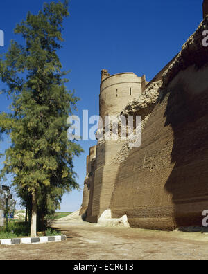 Syria. Qal'at Ja'bar castle on the left bank of Lake Assad. Near Ar-Raqqah. Bastion. Near East. Photo before the Syrian civil war. Stock Photo