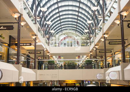 interior of Crocker Galleria in San Francisco CA Stock Photo