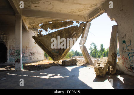 Remains of a mosque destroyed in the yom kippur war on the Golan Heights in Israel Stock Photo