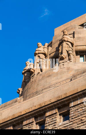 MONUMENT TO THE BATTLE OF THE NATIONS IN LEIPZIG, SAXONY, GERMANY Stock Photo