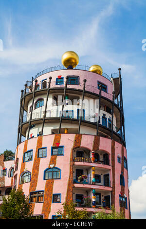 DIE GRUENE ZITADELLE BUILDING, HUNDERTWASSER-HAUS BUILDING, FRIEDENSREICH HUNDERTWASSER, MAGDEBURG, SAXONY-ANHALT, GERMANY Stock Photo