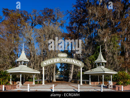 Entrance to Silver Springs State Park, near Ocala, Marion County, Florida, USA Stock Photo