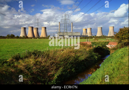 UK,Nottinghamshire,West Burton Power Stations Stock Photo