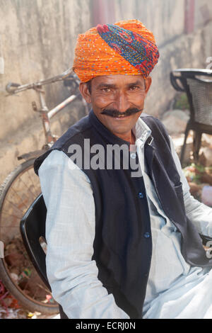 Rajasthani man wearing traditional turban with a big smile and great ...