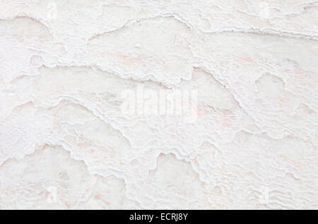 Close-up of limestone travertine in Pamukkale, Turkey Stock Photo