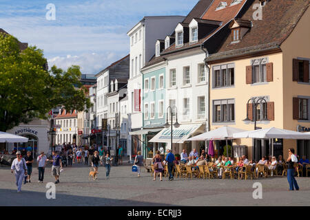 Cafes, Läden, St. Johanner Markt, Altstadt, Saarbrücken, Saarland