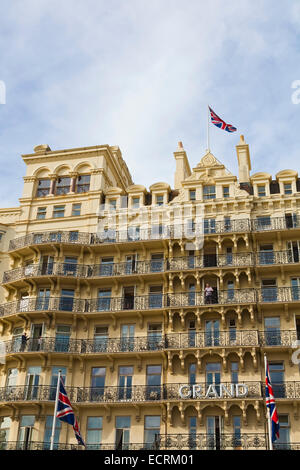 THE GRAND HOTEL, VICTORIAN HOTEL FROM 1864 AT THE SEAFRONT, BRIGHTON, SEASIDE RESORT, SUSSEX, ENGLAND, GREAT BRITAIN Stock Photo