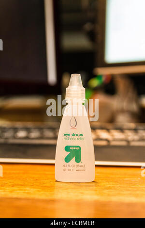 A Target brand bottle of eye drops Stock Photo