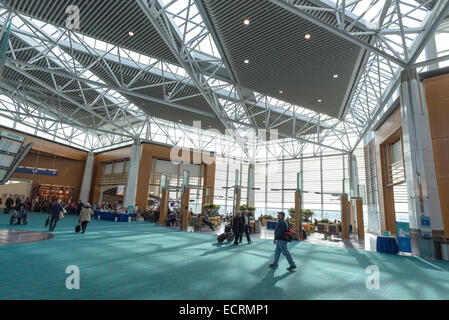 Atrium in the terminal of the Portland International Airport, Oregon. Stock Photo