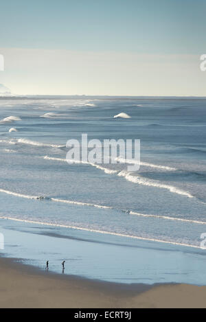 Taking a walk on Agate Beach on the Oregon Coast. Stock Photo