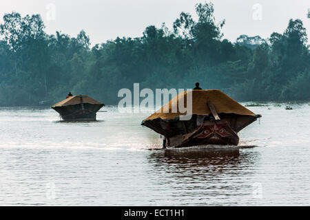 Vietnam  Nam Bo  Can Tho  shipping of rice at Mekong Delta Stock Photo