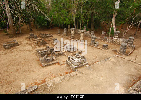 Mayan ruins of Coba, Quintana Roo state, Mayan Riviera, Yucatan Peninsula, Mexico Stock Photo