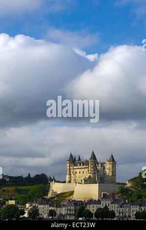 Saumur Castle, Chateau de Saumur, Maine-et-Loire, Saumur, Loire Valley, France, Europe Stock Photo