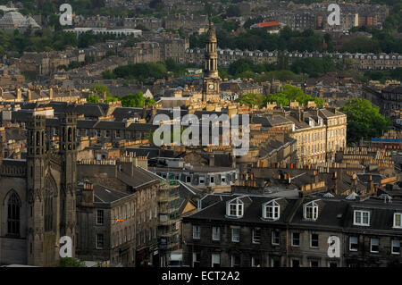 New Town from Calton Hill, Edinburgh, Lothian Region, Scotland, United Kingdom, Europe Stock Photo