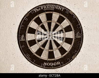 Old dart board, Hua Hin, Thailand Stock Photo