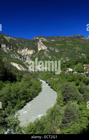 The Tinée valley in the back country of the Alpes-Maritimes. Stock Photo