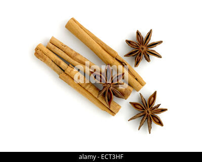 cinnamon sticks & star anise Stock Photo