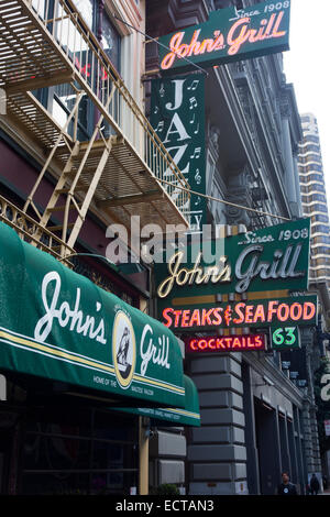 John's grill San Francisco CA Stock Photo - Alamy