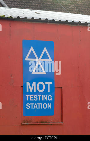 MOT Vehicle Testing Centre Sign Including Diesel Emissions Testing, UK ...