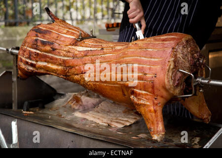 hog roast Stock Photo