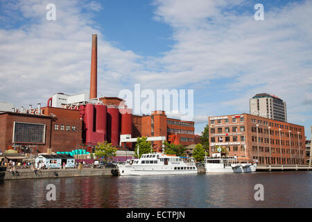 area of the market square of laukko and the tako factory which produces paper, tampere, finland, europe Stock Photo