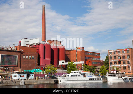 area of the market square of laukko and the tako factory which produces paper, tampere, finland, europe Stock Photo