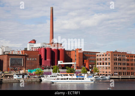 area of the market square of laukko and the tako factory which produces paper, tampere, finland, europe Stock Photo