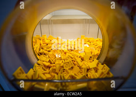 Details of Lego pieces in a Lego Store at Rockefeller Center, Manhattan, New York City, New York, US Stock Photo