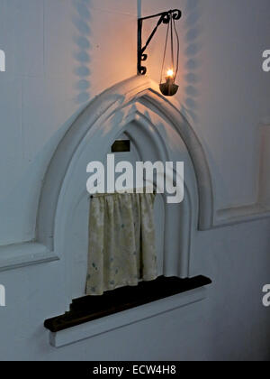 Holy Trinity Church Woodgreen Witney lit tabernacle , West Oxfordshire, England, UK