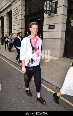 London Fashion Week Men's Ready-To-Wear Summer 2015  Featuring: Guest Where: London, United Kingdom When: 16 Jun 2014 Stock Photo