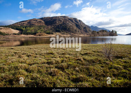 Landscape of Loch Shiel Lake and Reflection Glenn Finnan Highlands Scotland Stock Photo