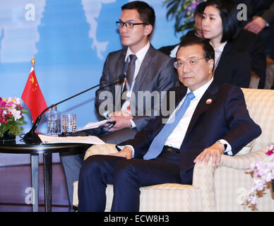 Bangkok, Thailand. 20th Dec, 2014. Chinese Premier Li Keqiang attends the fifth summit of the Greater Mekong Subregion (GMS) Economic Cooperation in Bangkok, Thailand, Dec. 20, 2014. © Pang Xinglei/Xinhua/Alamy Live News Stock Photo