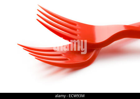 Forks isolated on white Stock Photo