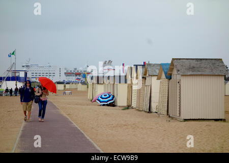 Car Ferry Brittany ferries - Mont St Michel docked in Ouistreham, Caen, France Stock Photo