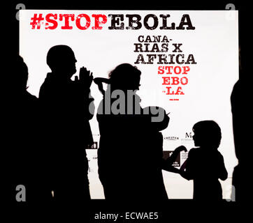 Stop Ebola concert in Las Palmas, Gran Canaria, Canary Islands, Spain Stock Photo