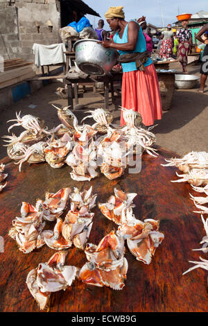 Winneba, fishing village on the Gulf of Guinea, near Accra, Ghana, Africa Stock Photo