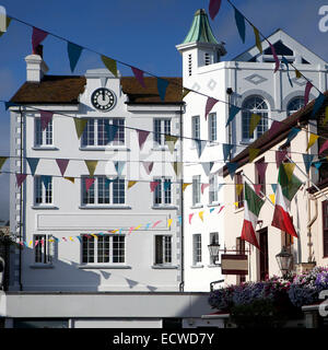 Brighton, United Kingdom - October 01, 2014: Tourists shopping in the famous North Laines district of Brighton, Surrey. Stock Photo