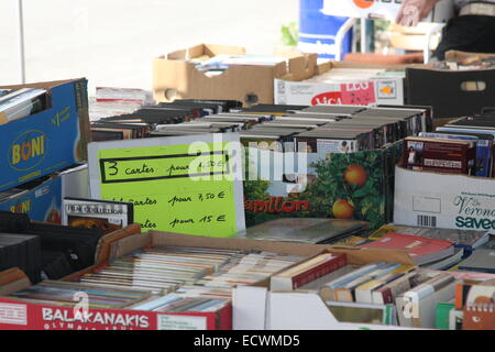 Second-hand books at the Book Village of Redu in Belgium Stock Photo