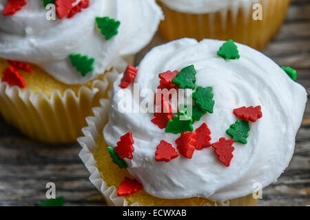 Christmas Cupcakes Stock Photo