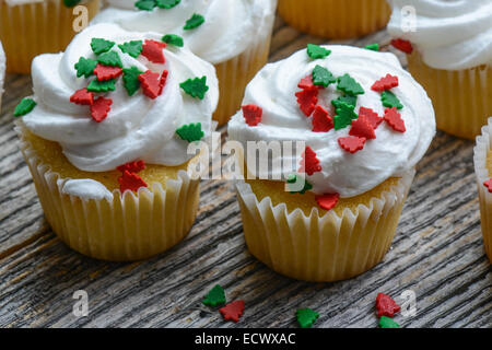 Christmas Cupcakes Stock Photo
