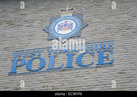 West Yorkshire Police, Bradford  South Station signage, sign. Stock Photo