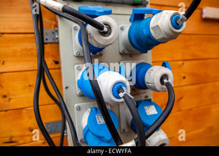 electrical outlets connected to the electricity Stock Photo