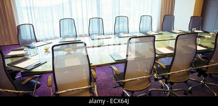 View of empty conference room Stock Photo