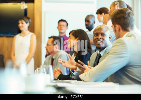 Group of business people having meeting in conference room Stock Photo
