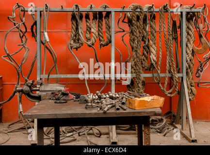 Dirty set of hand tools Stock Photo