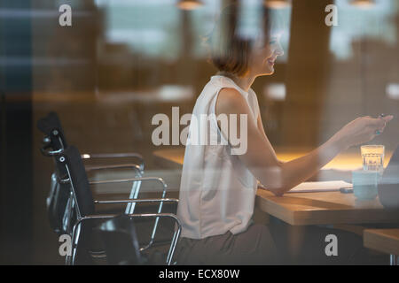 Businesswoman talking in office meeting Stock Photo