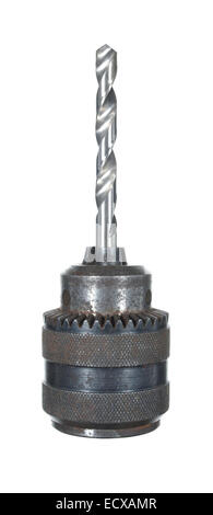 drill chuck isolated on white background. Stock Photo