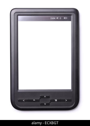 E-book reader with a blank screen isolated on white Stock Photo