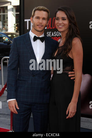 Final season premiere of HBO's 'True Blood' - Arrivals  Featuring: Ryan Kwanten,guest Where: Los Angeles, California, United States When: 17 Jun 2014 Stock Photo