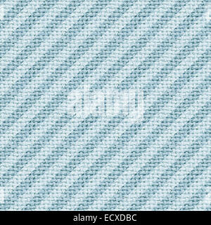 blue burlap texture digital paper with diagonal stripes - tileable, seamless pattern Stock Photo